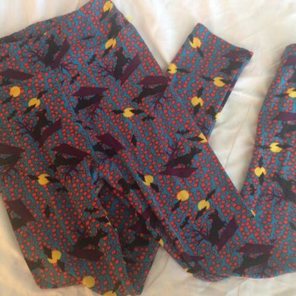 LuLaRoe Other - Lularoe Leggings Halloween Wolf Bat Dot kids girls L XL moon howl night pants